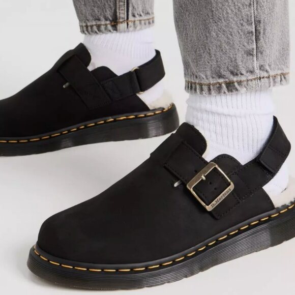 Dr. Martens Jorge II Faux Fur Lined Suede Slingback Mules MSRP$180 WARM & COMFY main image 15